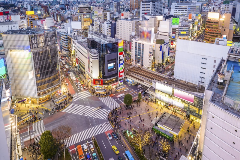 渋谷のスクランブル交差点